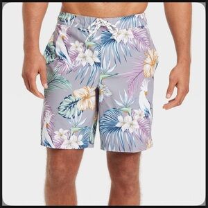 Men's 9" Bird Print Board Swim Shorts - Goodfellow & Co™ Dark
Gray